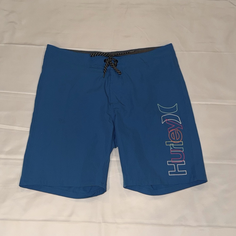 Hurley Board Shorts Mens 30 Blue Swim Surf Beach Resort Casual Drawstring
